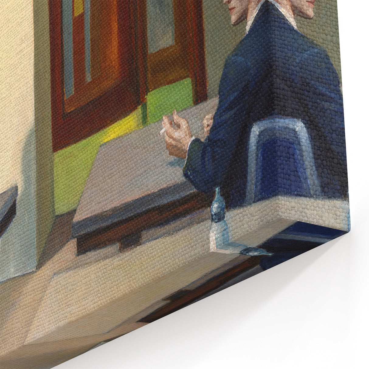 Edward Hopper Art - Sunlight in a Cafeteria - Hopper Canvas Wall Art