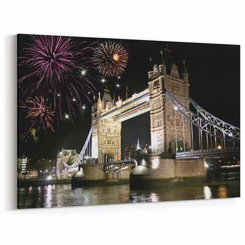 Tower Bridge Art - Iconic London Bridge with Fireworks Display