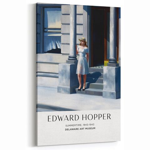 Edward Hopper Art - Summertime 1943 - Iconic Hopper Canvas Wall Art