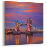 Tower Bridge Canvas - Sunset Over London's Historic Landmark