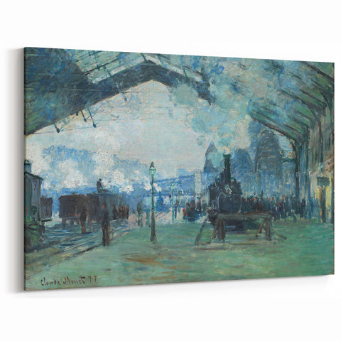 Claude Monet Paintings – The Gare Saint-Lazare, Classic Impressionist Art
