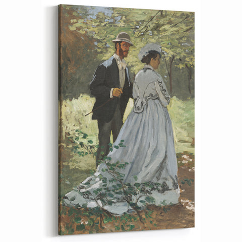 Monet Canvas Prints – Elegant Stroll, A Classic Scene by Claude Monet