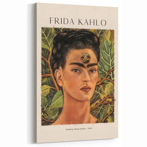 Frida Kahlo Wall Art – Thinking About Death, 1943 | Frida Kahlo Canvas