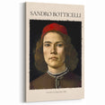 Sandro Botticelli Wall Art - Portrait of a Young Man Canvas Prints