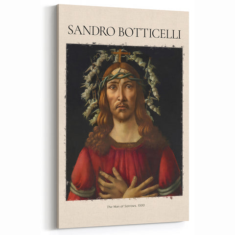 Sandro Botticelli Wall Art - The Man of Sorrows Renaissance Canvas Prints