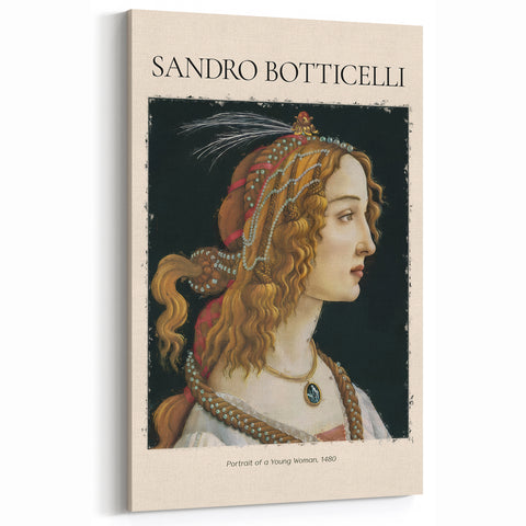Sandro Botticelli Wall Art - Portrait of a Young Woman Renaissance Prints