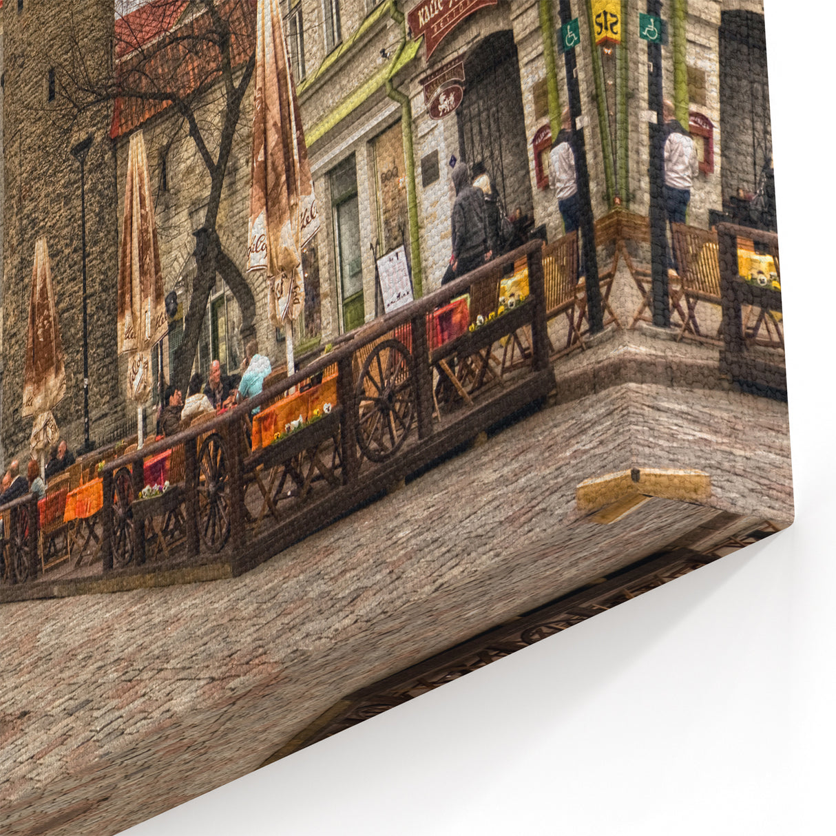 Tallinn Cityscape Art – Medieval Towers in Old Town Estonia