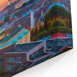 Tallinn Cityscape Art – Sunset Over Historic Skyline of Estonia