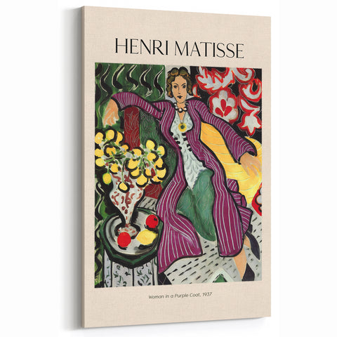 Henri Matisse Art Prints – Woman in a Purple Coat, 1937 – Matisse Wall Art