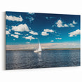 Baltic Sea Coastline Art – Sailboat on Clear Waters of Estonia