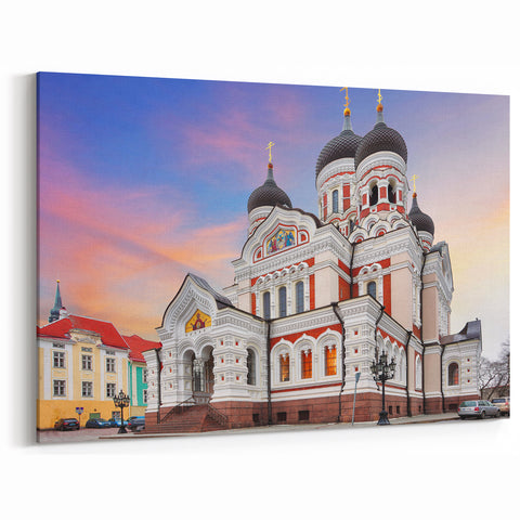 Estonian Architecture Wall Decor – Iconic Cathedral of Tallinn at Dusk