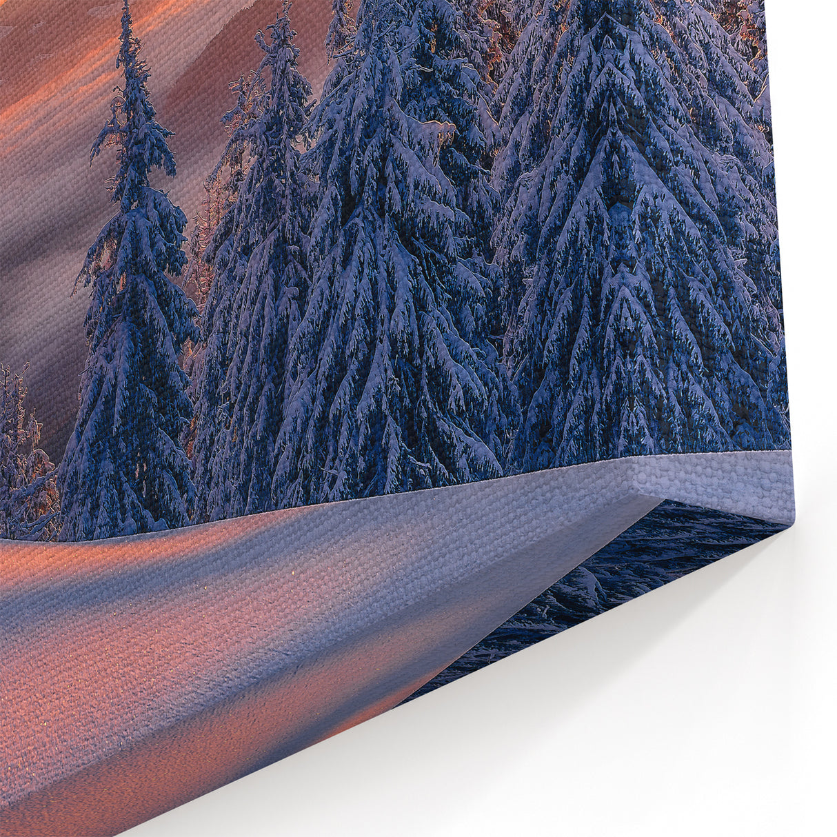 Alaska Wall Art - Stunning Winter Sunrise Over Snowy Forest Landscape