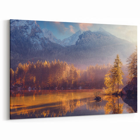 Scenic Alaska Prints - Golden Reflections on an Alaskan Autumn Lake