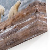 Alaska Landscape Art - Polar Bears Roaming the Arctic Tundra
