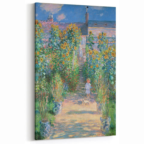 Claude Monet Wall Art – Garden at Vétheuil, Vibrant Impressionist Canvas Prints