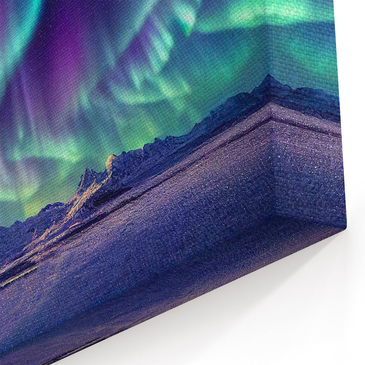 Alaskan Nature Photography - Aurora Borealis Over Snow-Capped Peaks