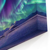 Alaskan Nature Photography - Aurora Borealis Over Snow-Capped Peaks