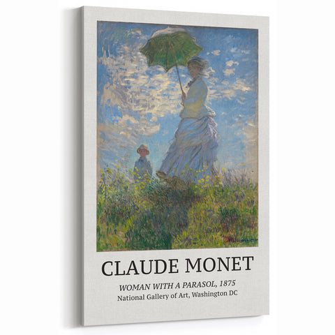 Monet Canvas Prints – Woman with a Parasol, Iconic Impressionist Art