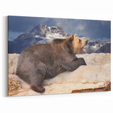 Denali National Park Art - Majestic Bear with Mount Denali Scenic Print