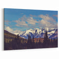 Alaska Scenic Wall Art - Snow-Capped Denali Peaks and Forest Wilderness