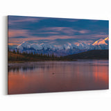 Denali Panorama Prints - Alaska Sunset Over Mount Denali Scenic Art