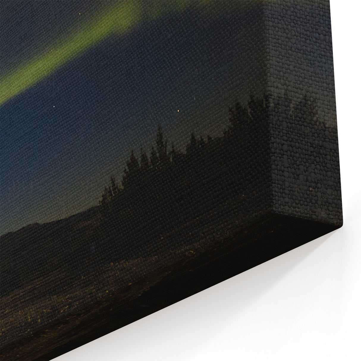 Alaska Scenic Wall Art - Northern Lights Over Denali Wilderness Night Sky