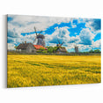 Estonia Wall Art - Windmills and Fields in Scenic Estonian Countryside