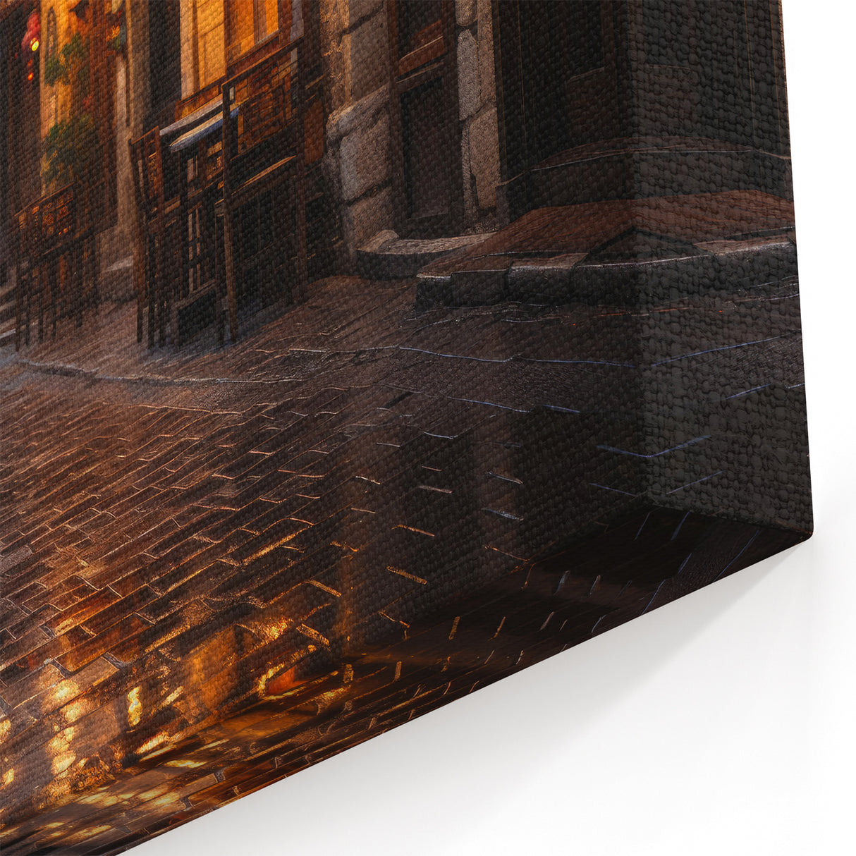 Charming Street at Dusk - Stunning Jordan Wall Art in Warm Urban Glow