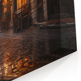 Charming Street at Dusk - Stunning Jordan Wall Art in Warm Urban Glow