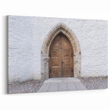 Estonian Architecture Wall Decor - Medieval Wooden Doorway Design