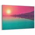 Dead Sea Sunset Glow - Stunning Jordan Wall Art in Vibrant Landscape