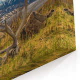 Denali Wilderness Art - Majestic Antlers and Mountains Scenic Wall Art