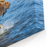 Denali Wildlife Art - Majestic Moose Crossing Alaskan River Wall Print