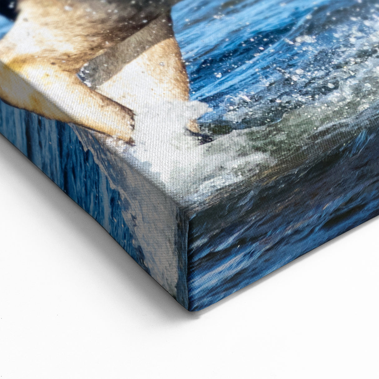 Denali Wildlife Art - Majestic Moose Crossing Alaskan River Wall Print