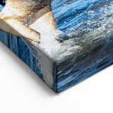 Denali Wildlife Art - Majestic Moose Crossing Alaskan River Wall Print