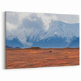 Denali Panorama Prints - Grizzly Bear in Autumn Tundra with Majestic Peaks
