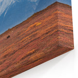 Denali Panorama Prints - Grizzly Bear in Autumn Tundra with Majestic Peaks