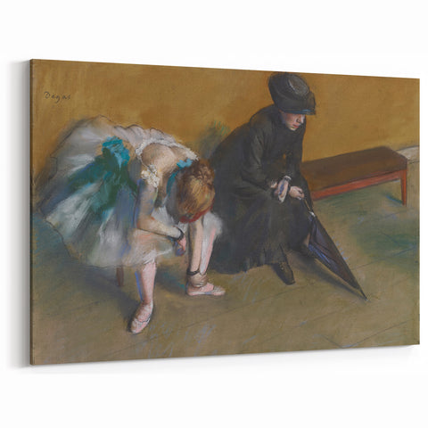 Edgar Degas Prints | Ballet Dancer with Companion | Famous Impressionist Art
