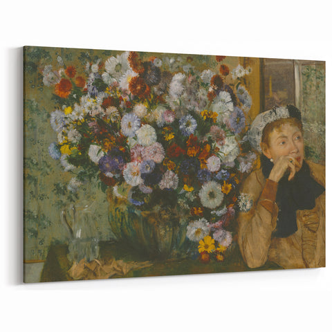 Edgar Degas Prints | Woman with Flowers | Famous Impressionist Art