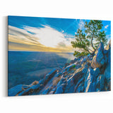 Scenic Arkansas Wall Art - Rocky Cliffs and Sunrise Over Valley Landscape