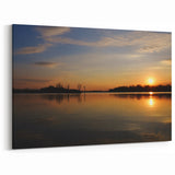 Arkansas Nature Photography - Serene Sunset Over Lake Scenic Wall Art