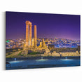 Amman Nightscape - Stunning Jordan Wall Art with Temple of Hercules