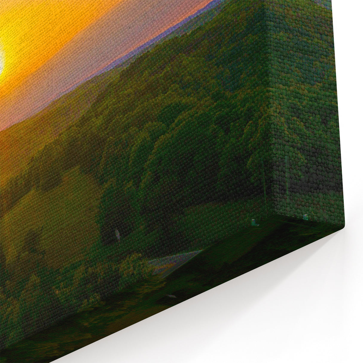 Golden Sunset Over Green Hills Scenic Art - Arkansas Landscape Prints