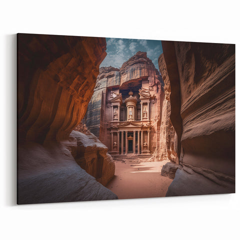 Petra Canyon View - Stunning Jordan Wall Art in Ancient Desert Wonder