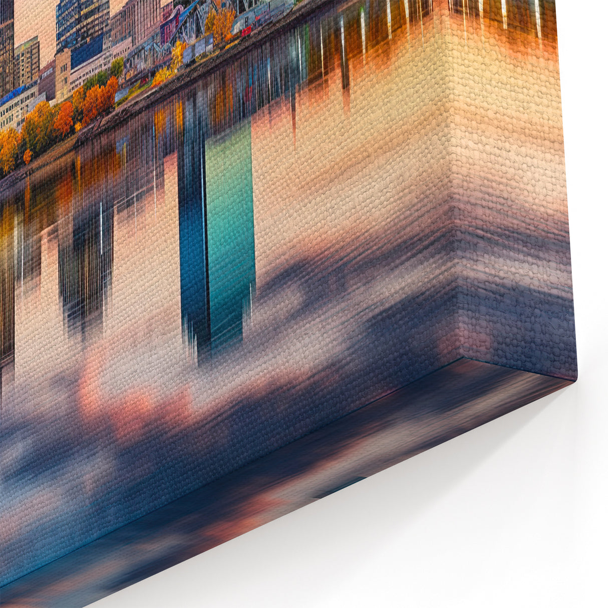 Little Rock Skyline Art - Vibrant City Reflection at Sunset Scenic Print