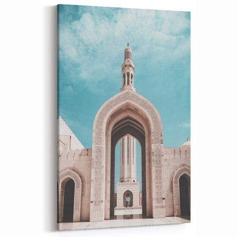 Grand Mosque Architecture Oman Wall Art – Elegant Middle Eastern Print