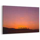 Stunning Sunset Camel Caravan Oman Wall Art – Scenic Arabian Decor Print