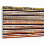 Omani Tribal Pattern Wall Art – Elegant Arabian Peninsula Canvas Print