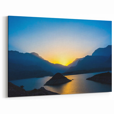 Sunset Over Omani Mountains Wall Art – Scenic Arabian Peninsula Print