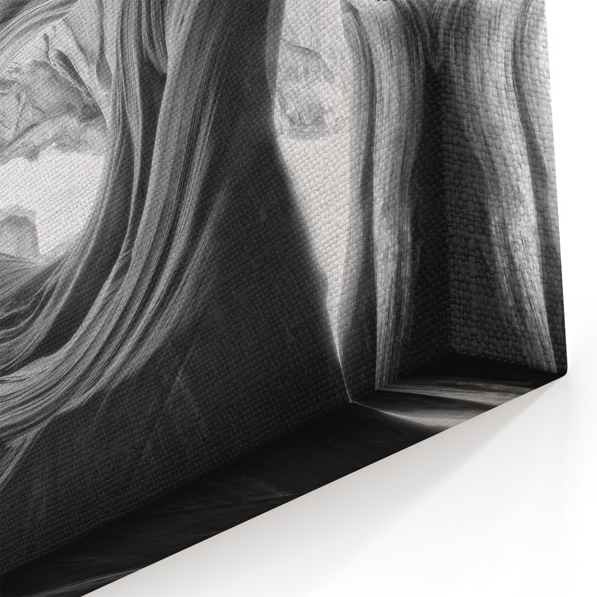Arizona Desert Scenic Wall Decor - Antelope Canyon Black and White Art